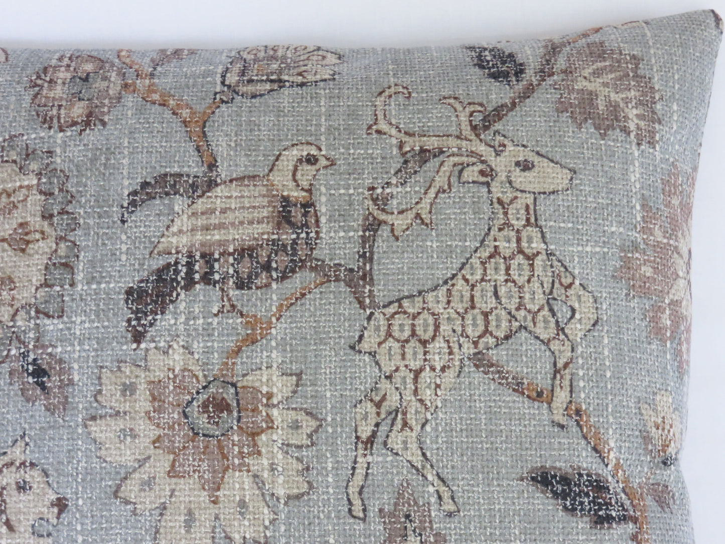 blue grey safari animal pillow cover