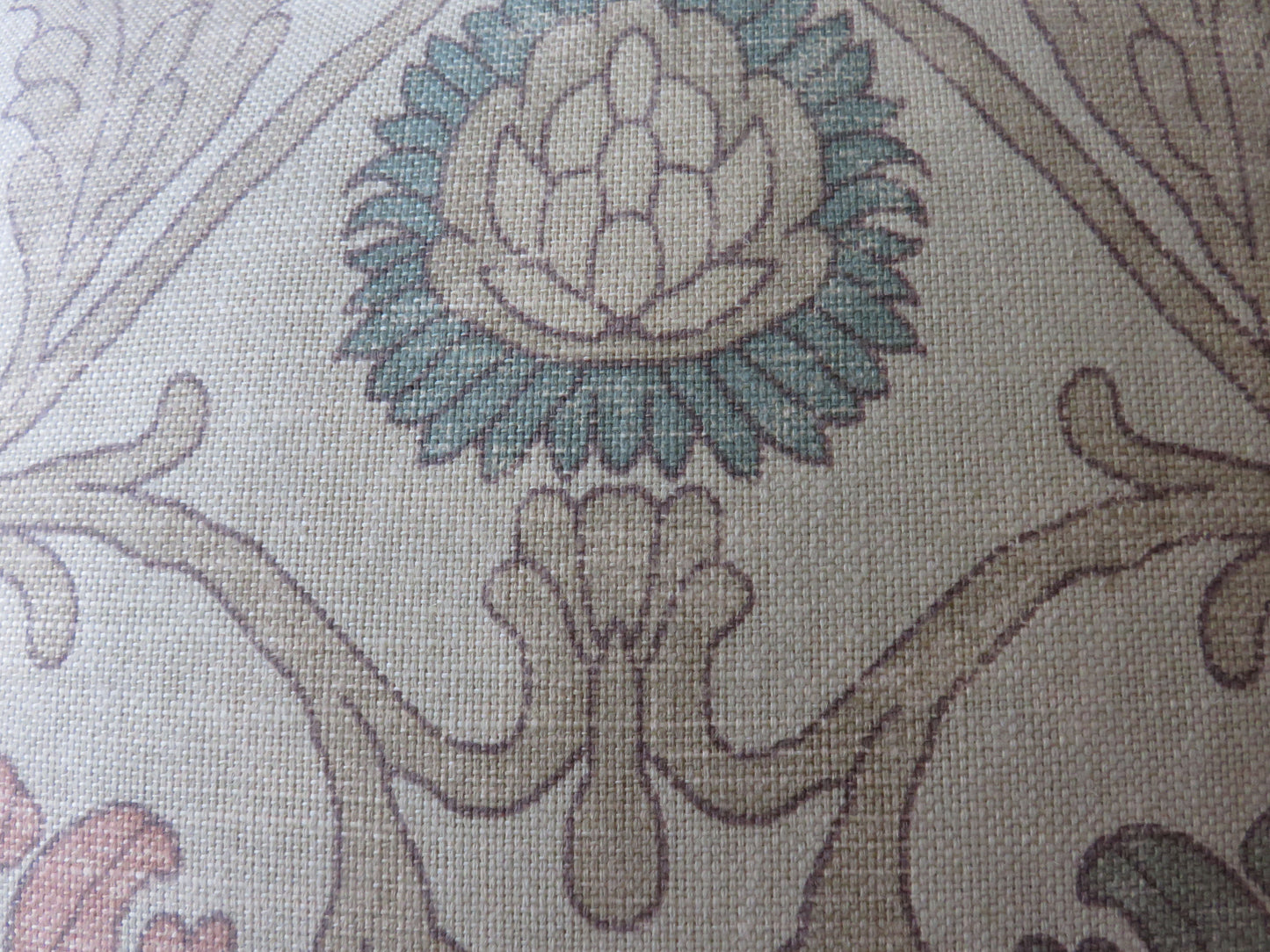 parchment floral pillow cover made from thibaut buccini