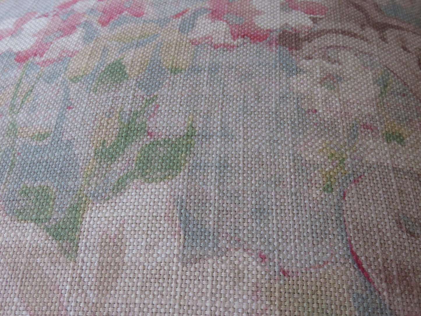 pastel garden floral pillow cover