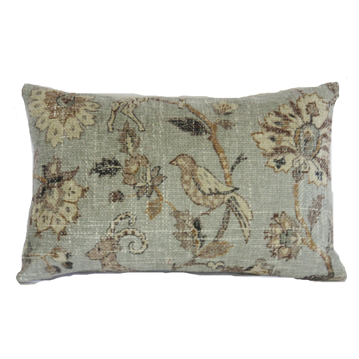 safari lumbar pillow cover 11x17 in pale blue grey and brown