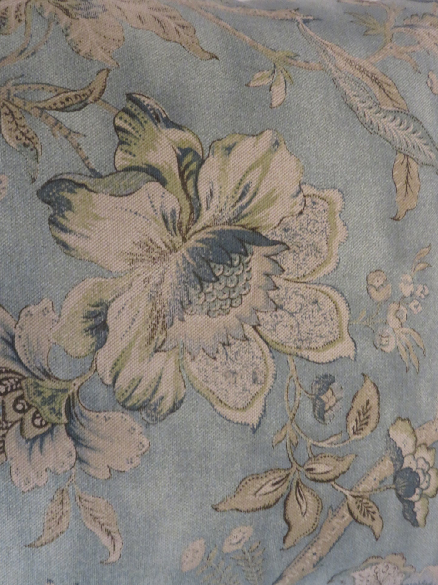 blue jacobean floral pillow cover, discontinued p kaufmann