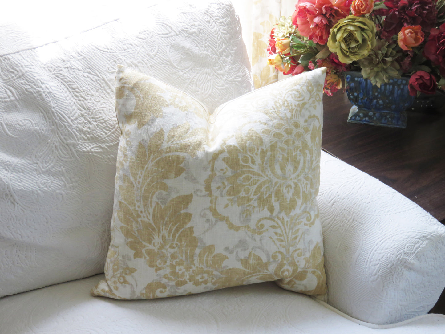 covington downton gold pillow cover