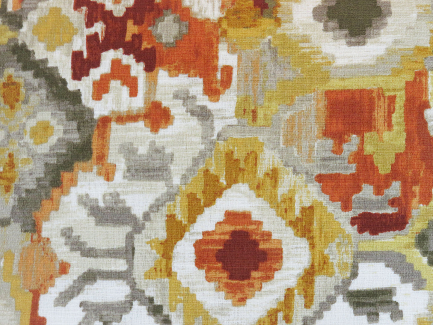 gold orange southwest ikat pillow cover