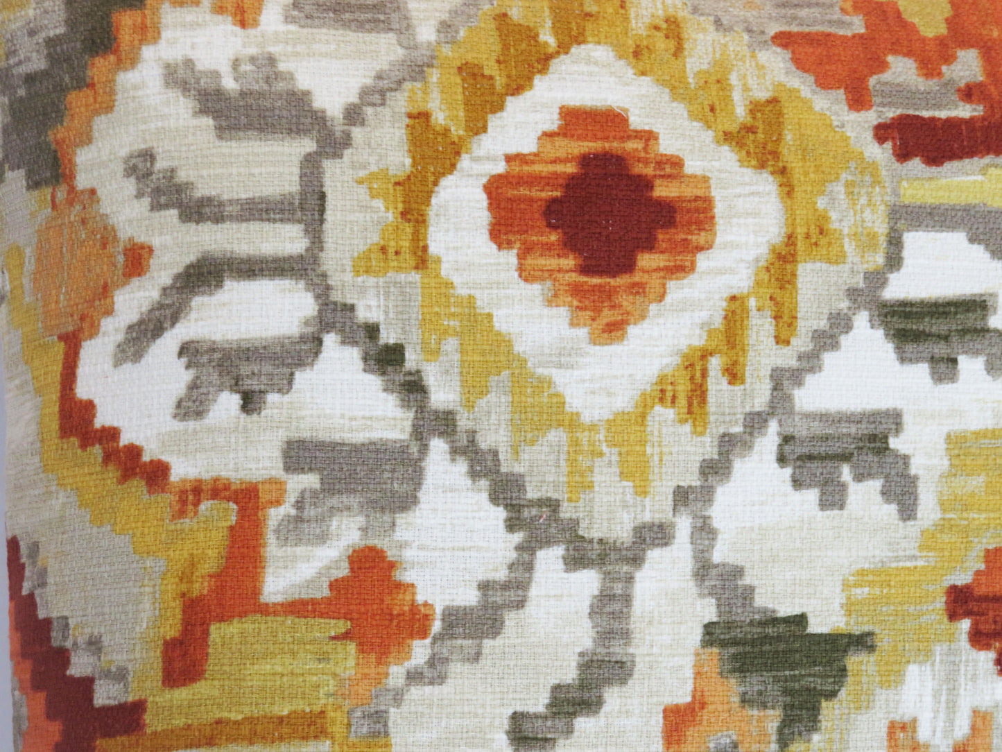 gold orange southwest ikat pillow cover