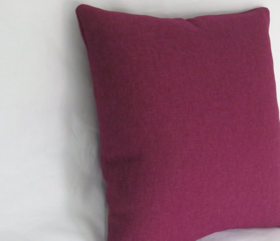 plum purple woven pillow 
