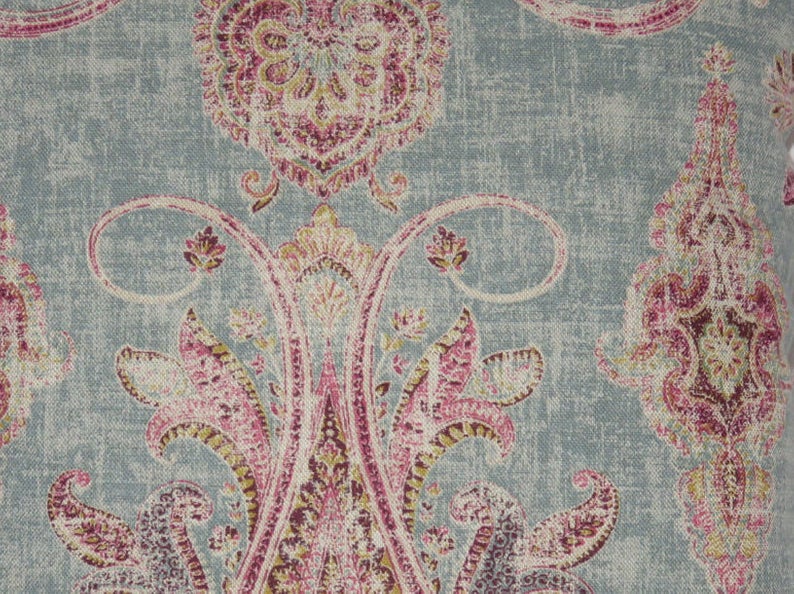 Teal & Pink Paisley Pillow Cover, P. Kaufmann Fair Trade Breeze