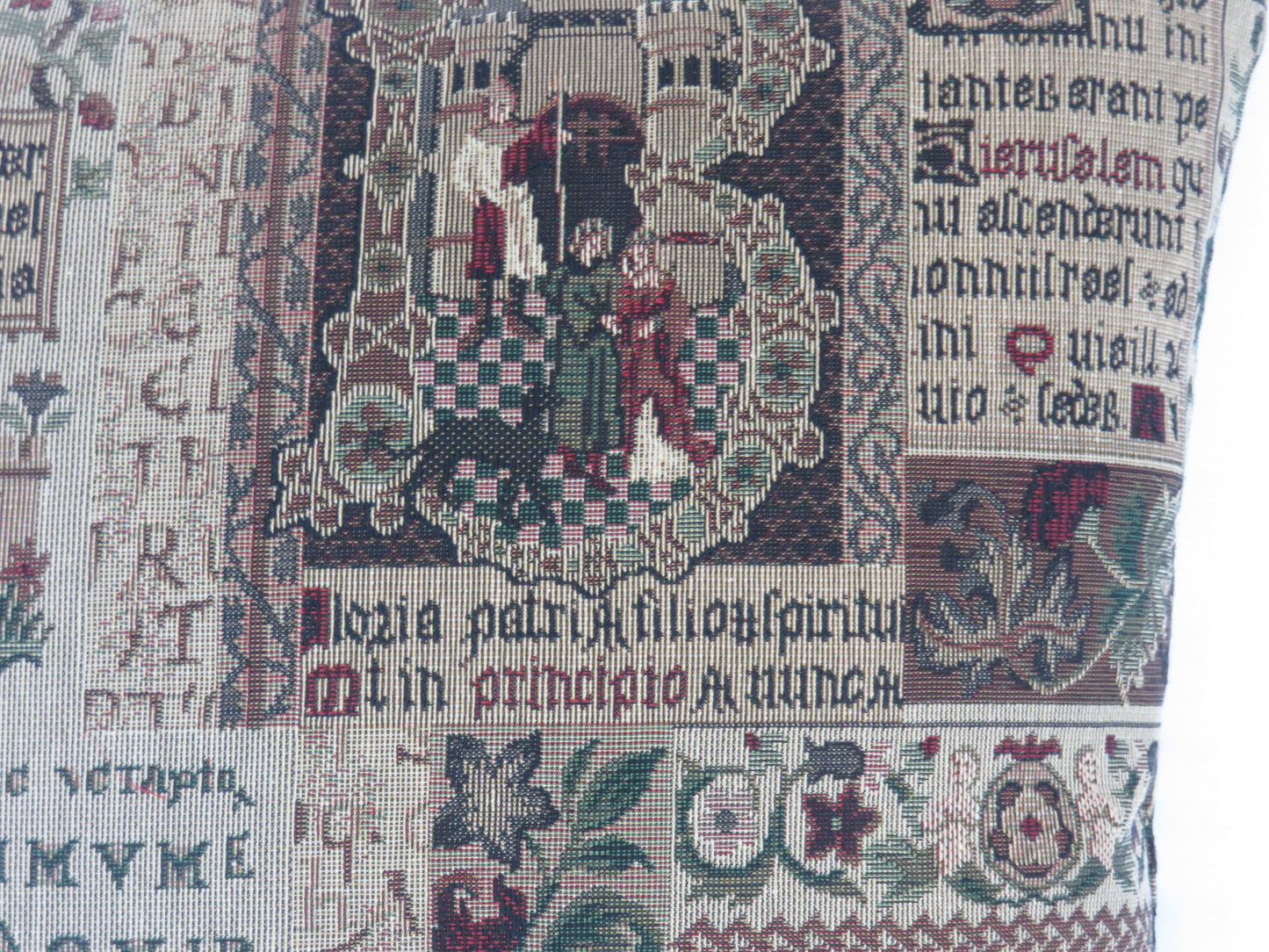 illumination script tapestry pillow cover