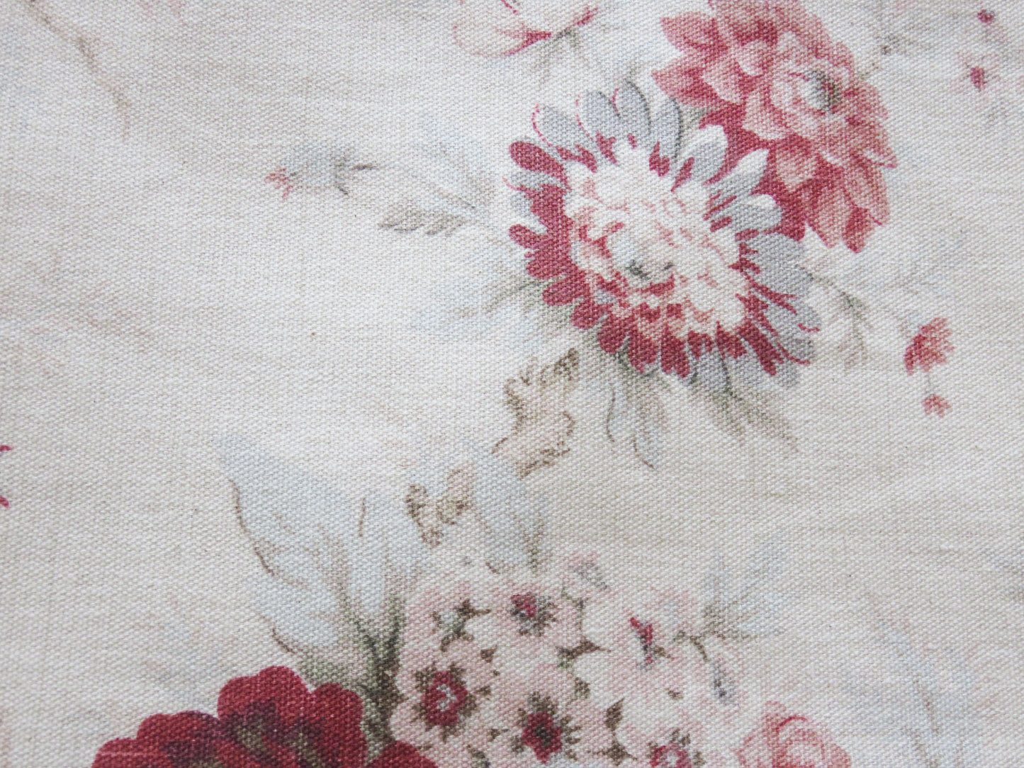 norfolk rose pillow cover in vintage colorway with dusty pink, grey, blue