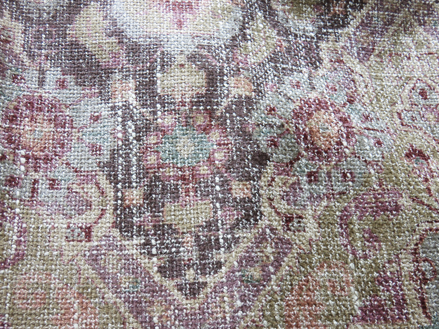 purple grey kilim chenille pillow cover