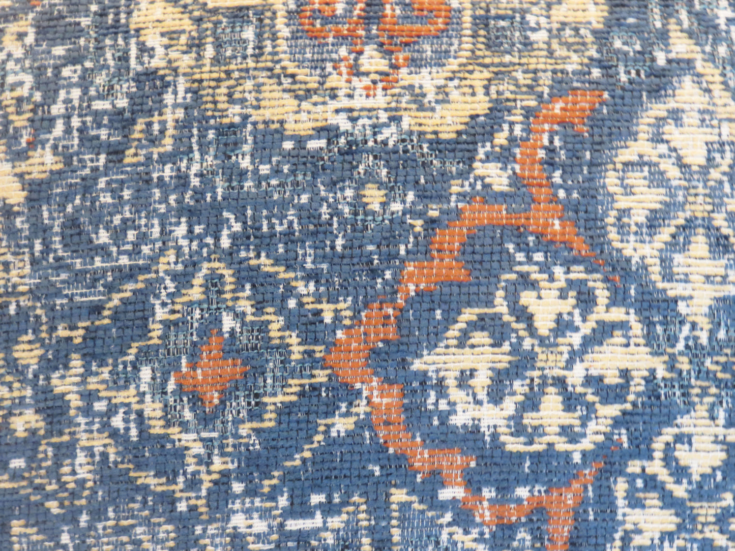 blue orange kilim style pillow cover