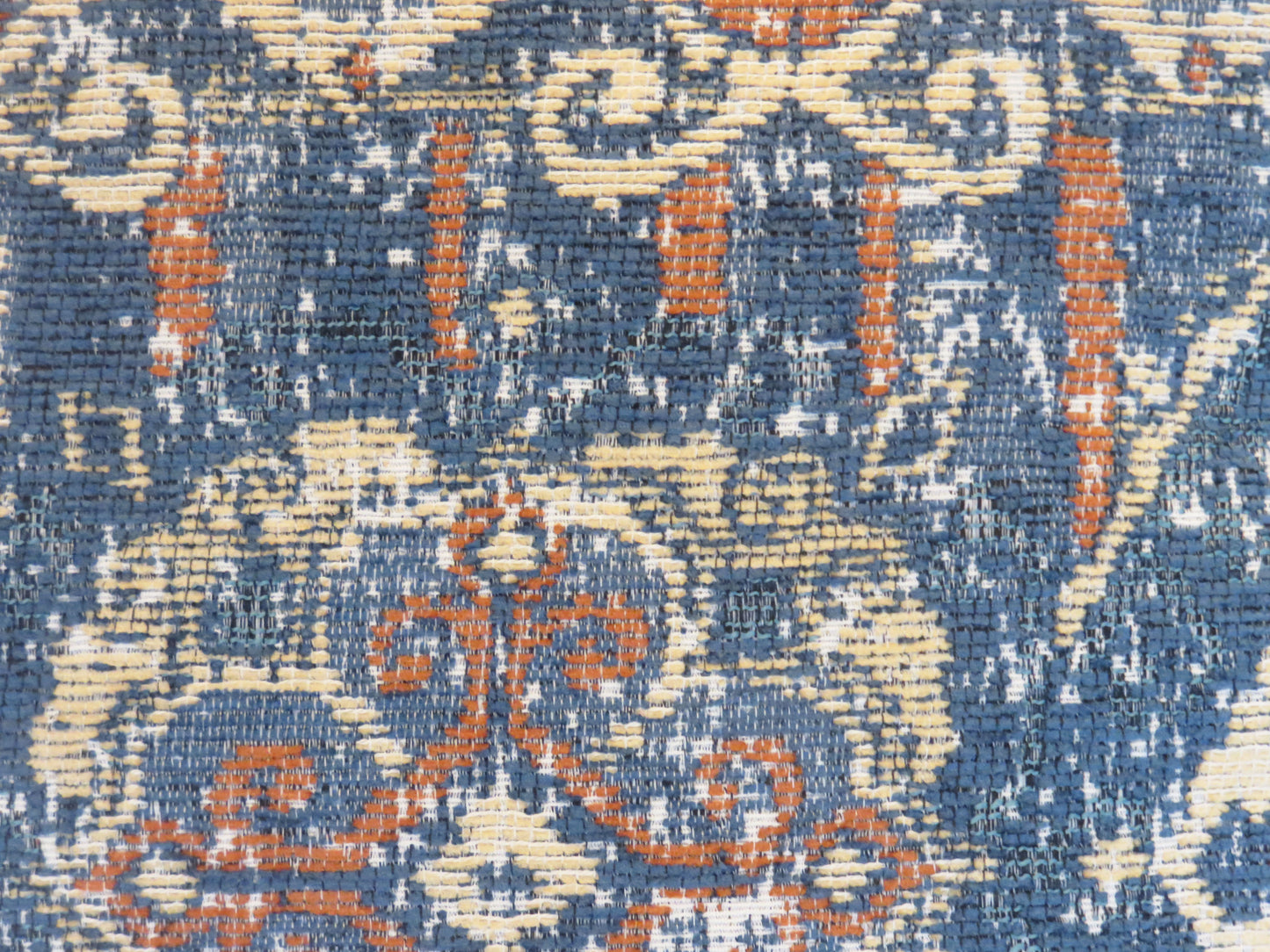 blue orange kilim style pillow cover