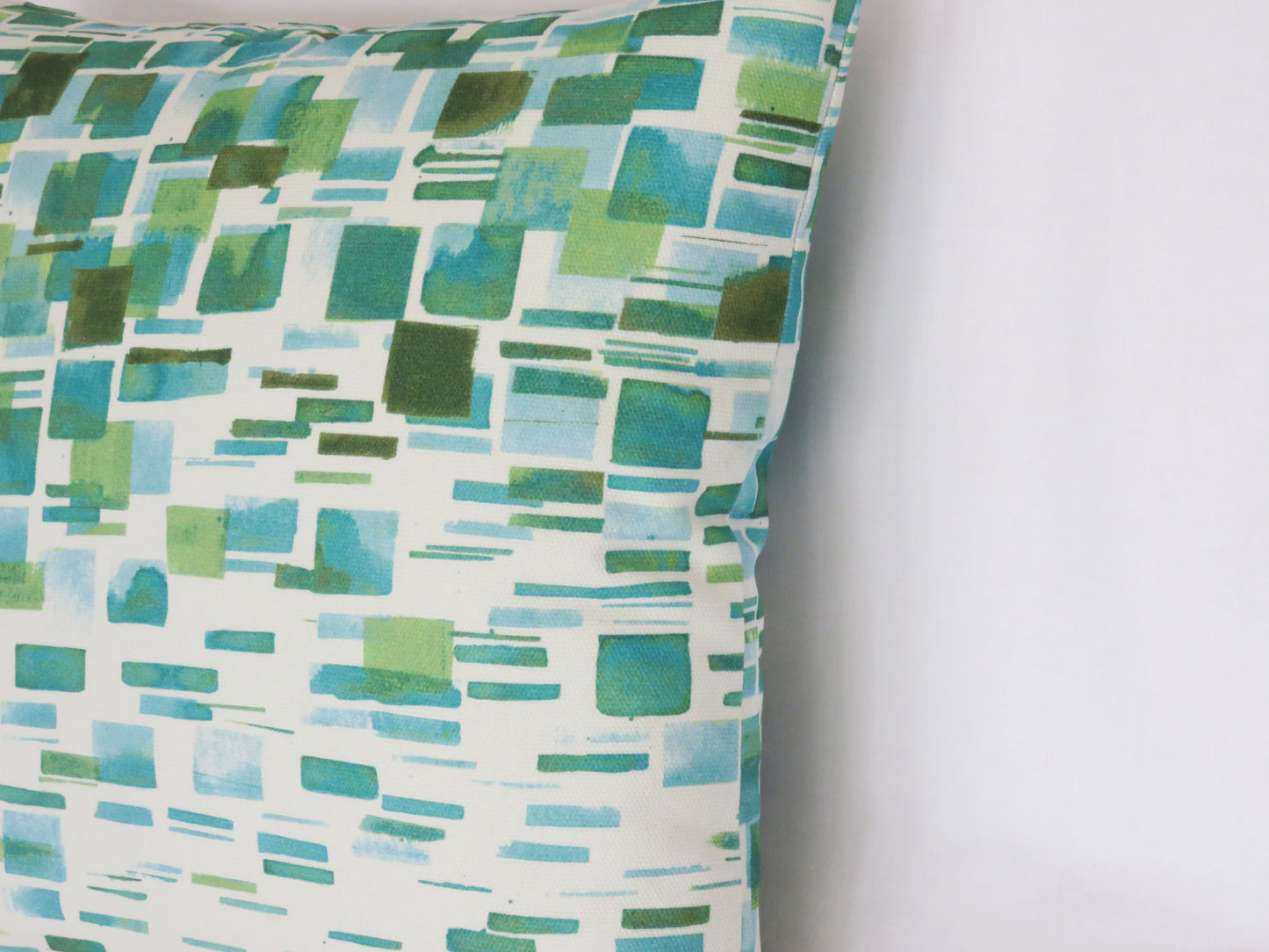 sea glass tile print pillow cover