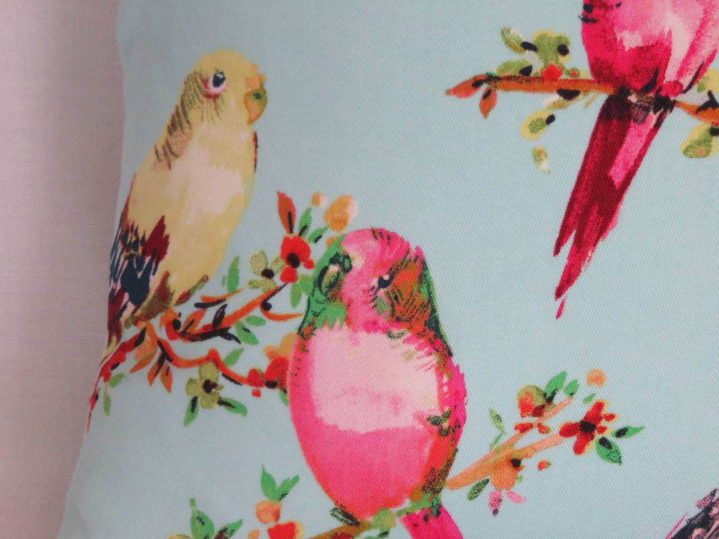 tweety parakeet pillow cover aqua
