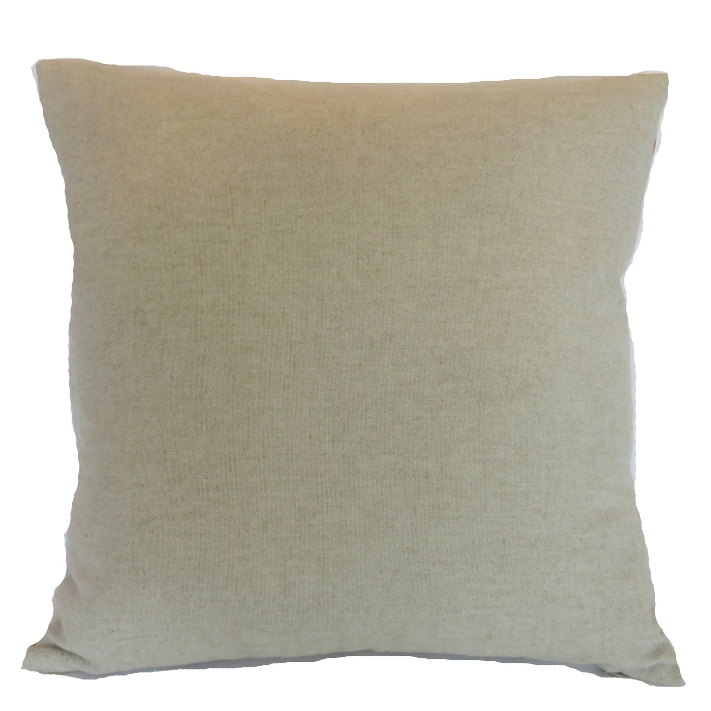 Soft White Acquitaine Floral Pillow Cover, English Linen Print With Indigo, Rose Red