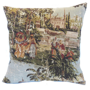 A - Abu dusk pictorial toile pillow cover