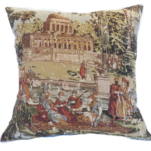 B - Abu dusk pictorial toile pillow cover