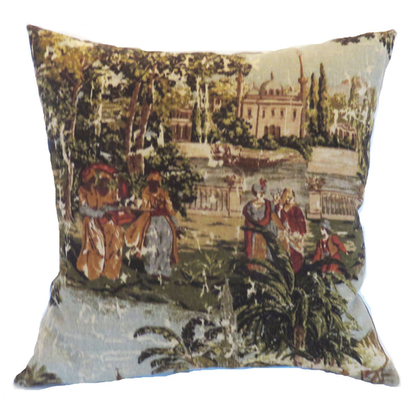D - Abu dusk pictorial toile pillow cover