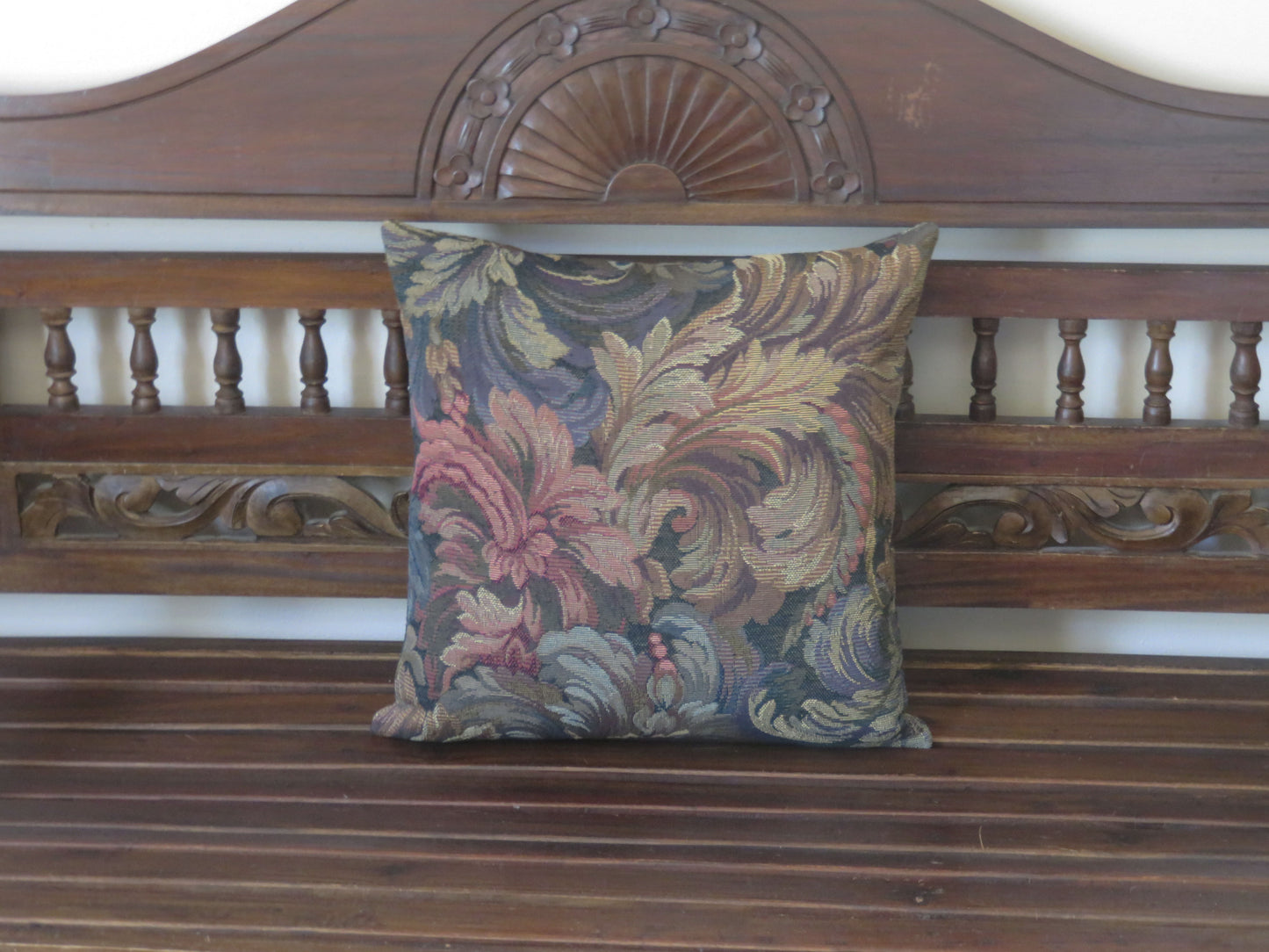 colorful acanthus leaf tapestry pillow cover