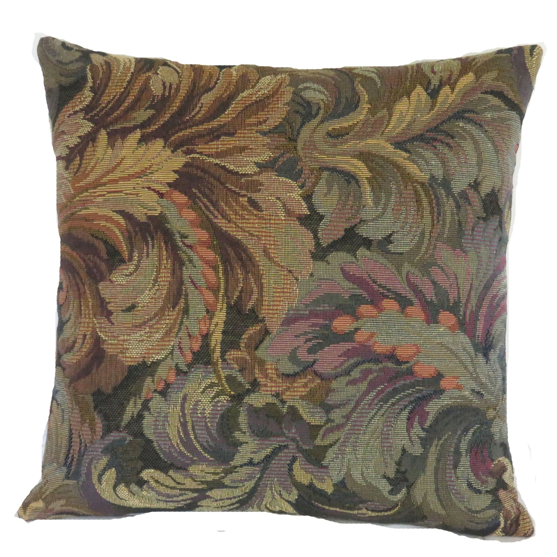 colorful acanthus leaf tapestry pillow cover