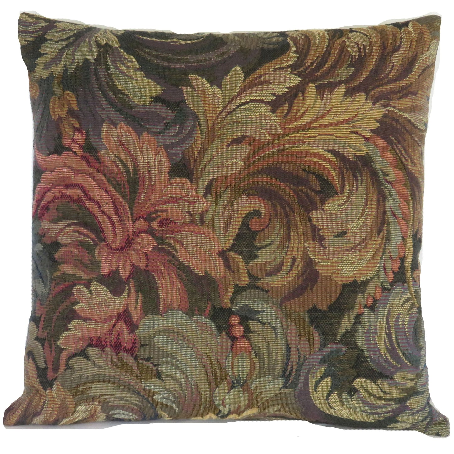 colorful acanthus leaf tapestry pillow cover