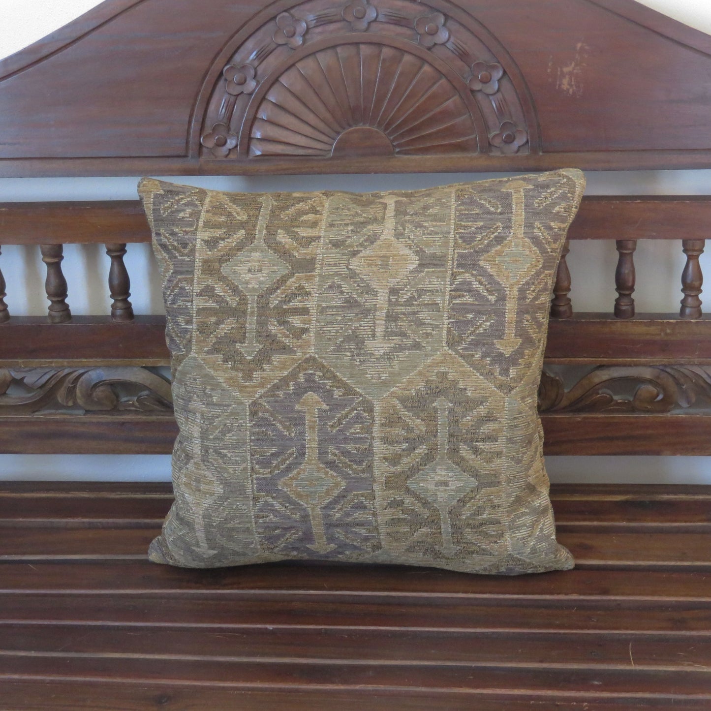 brown tones southwest geometric pillow cover