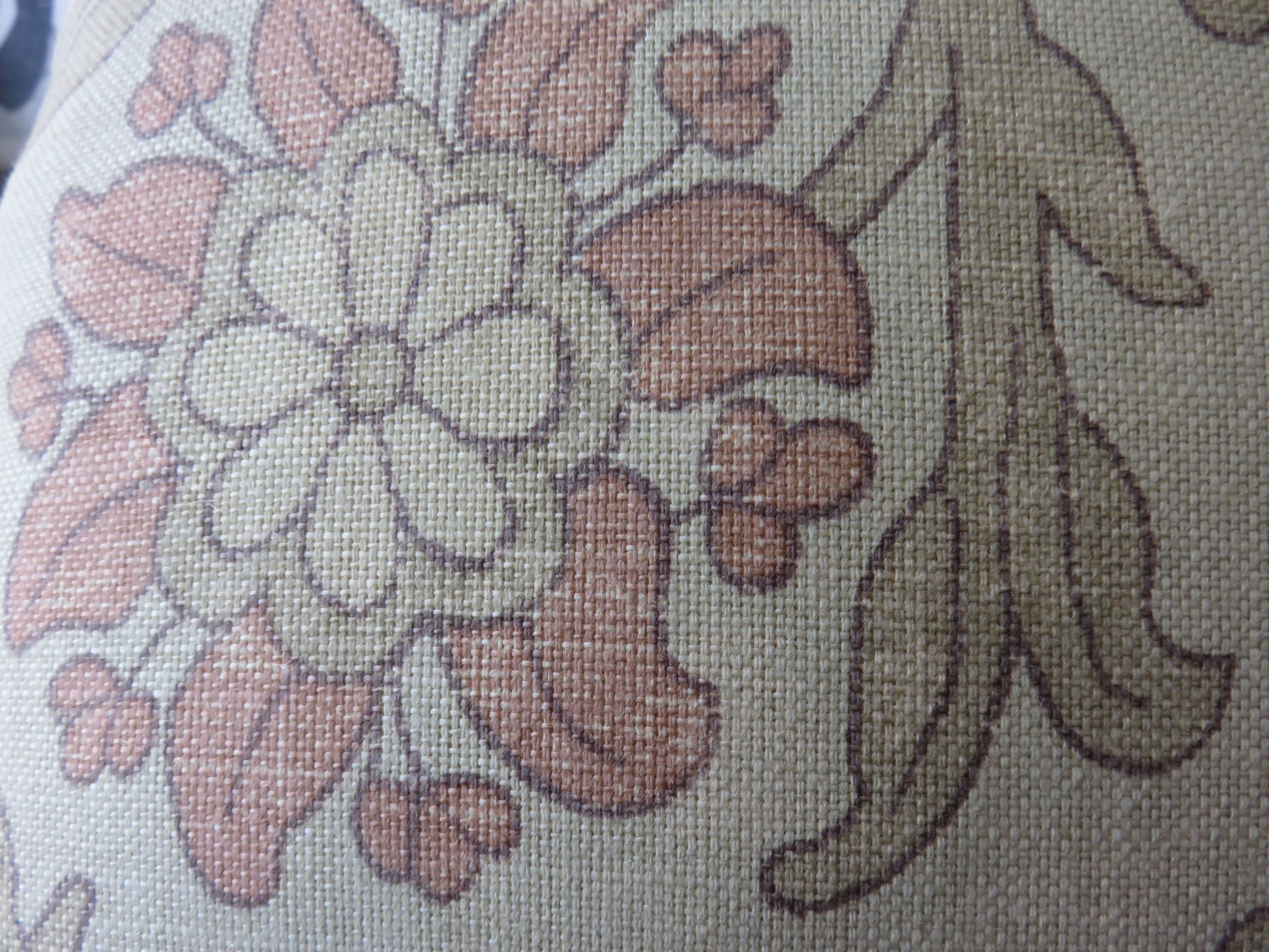 parchment floral pillow cover made from thibaut buccini