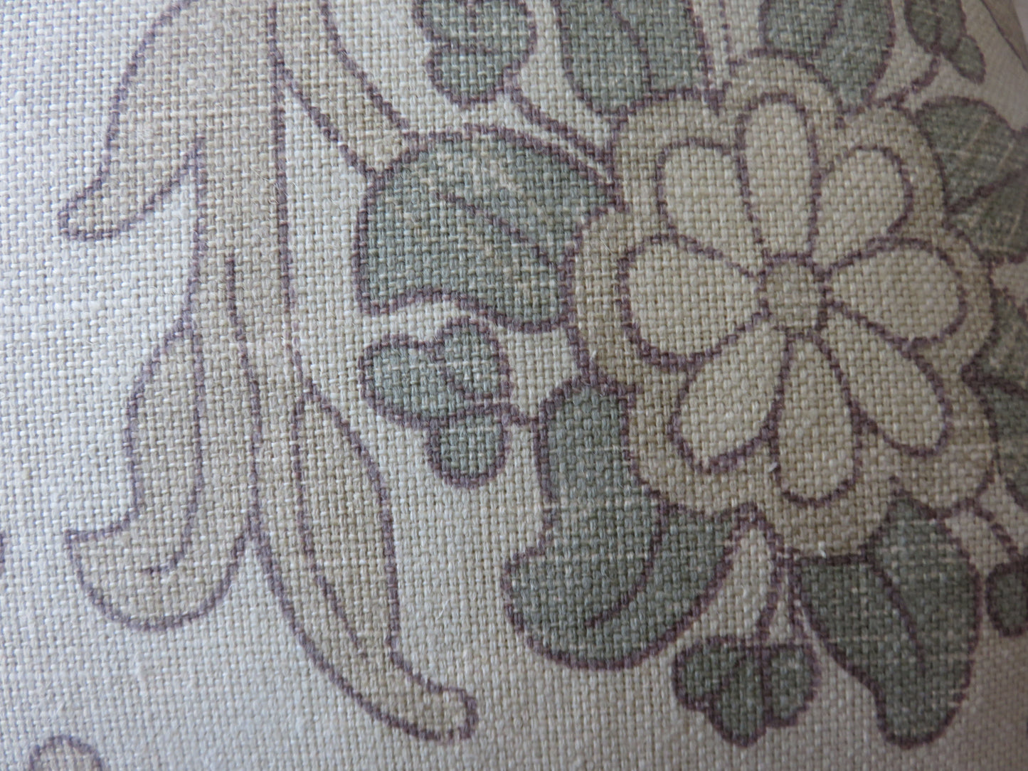 parchment floral pillow cover made from thibaut buccini