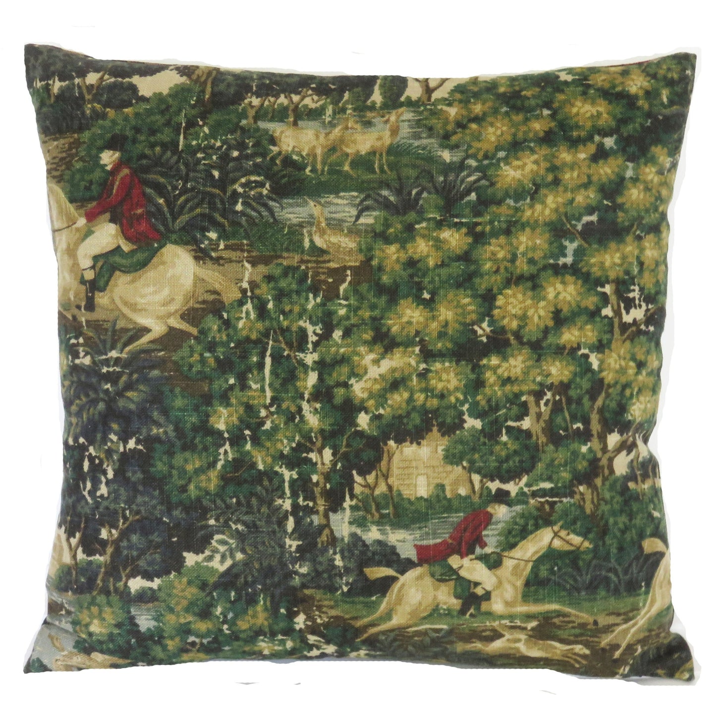 equestrain woods pillow cover, covington chase discontinued fabric