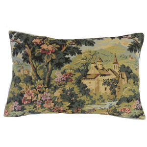 chateau verdure tapestry lumbar pillow cover