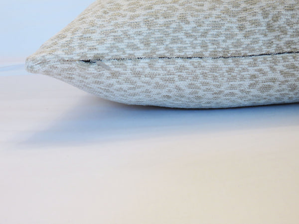 Cream colored leopard cheniile pattern pillow cover