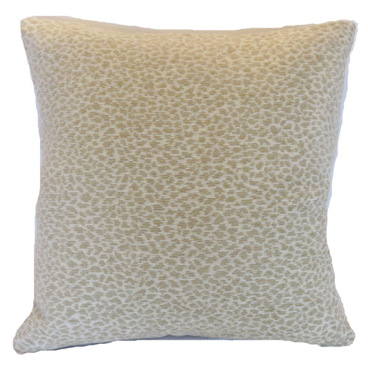 Cream colored leopard cheniile pattern pillow cover