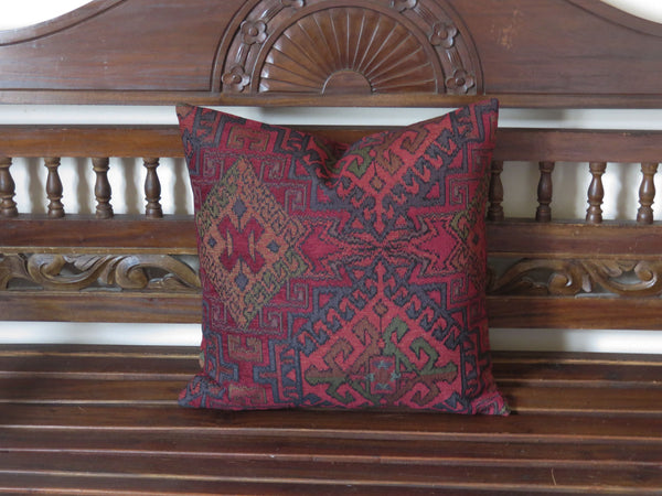 dark red kilim or southwest pillow cover