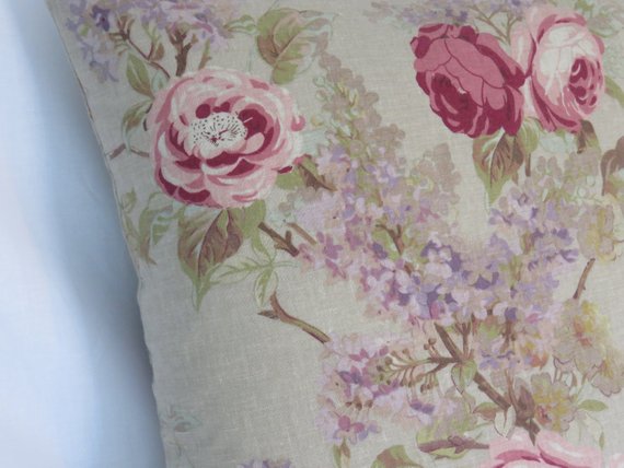 roses and lilacs pillow