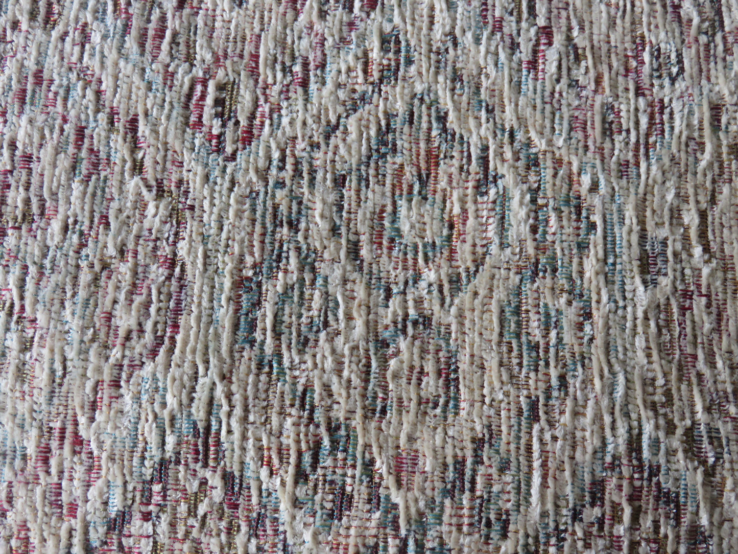 Faded Carpet Style Pillow Cover, Cream Hexgon Chenille Tapestry