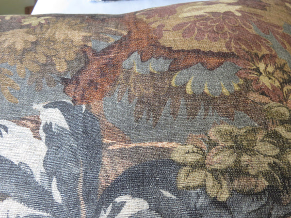 misty landscape verdure pillow cover made from Hamilton hatfield fabric