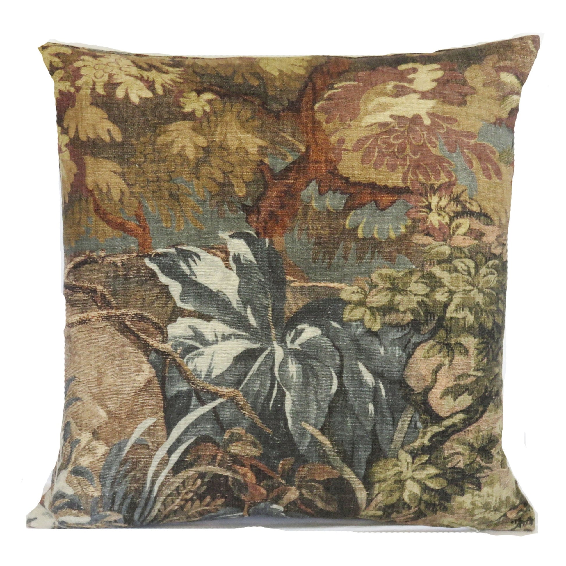 misty landscape verdure pillow cover made from Hamilton hatfield fabric