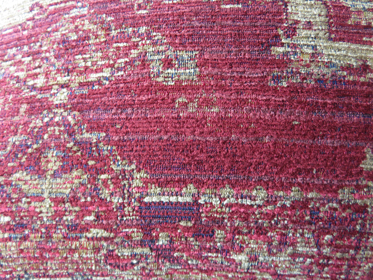 Red and Gold Medallion Pillow Cover,  Woven Jewel Tapestry Brocade - Nazilli