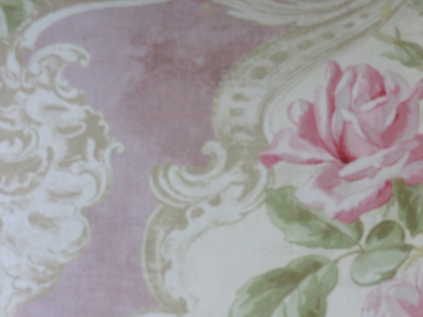 pink rose rococo pillow cover