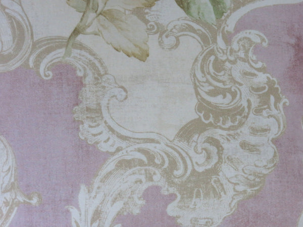 pink rose rococo pillow cover