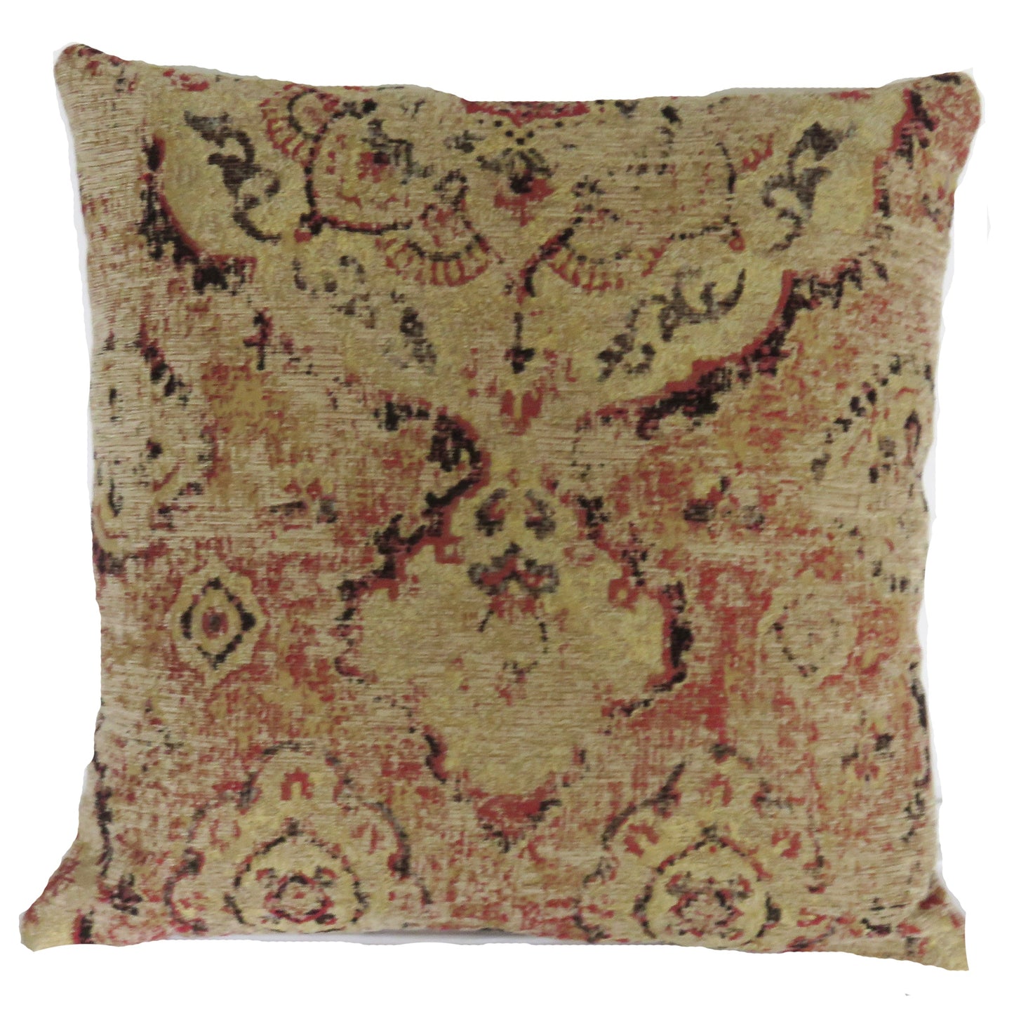 Pinky Rust, Gold, & Black Southwest Style Pillow Cover