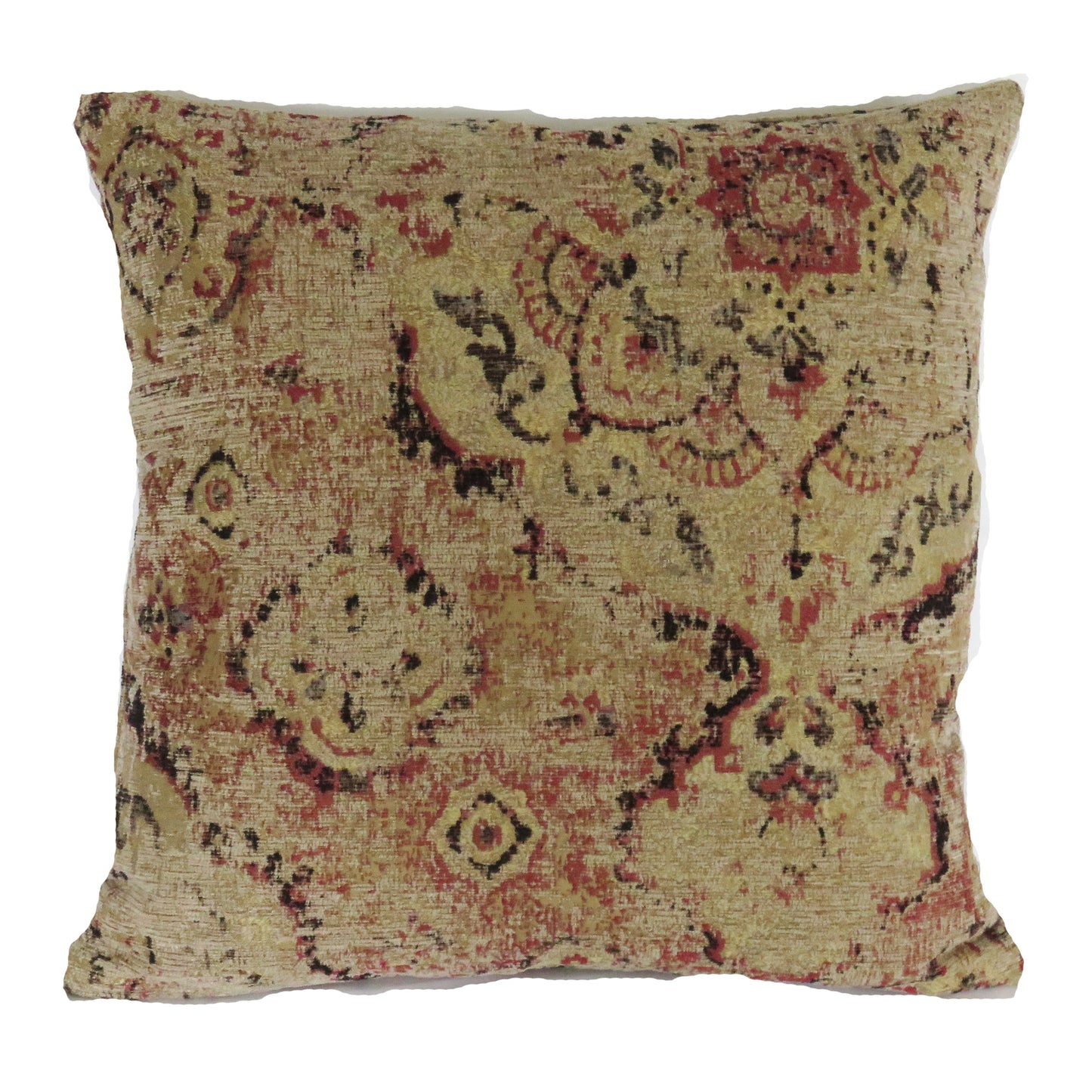Pinky Rust, Gold, & Black Southwest Style Pillow Cover