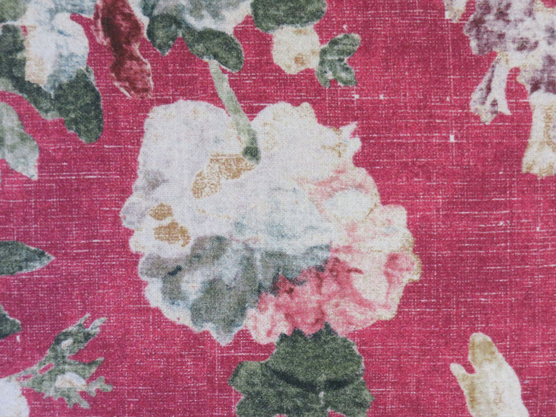 cherry red watercolor floral pillow cover