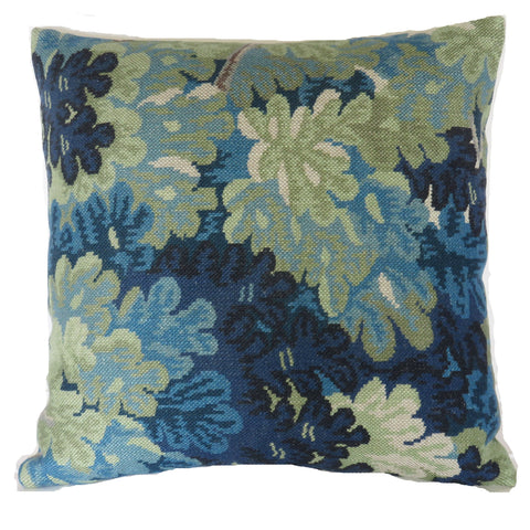 richmond blue pillow cover made from cowtan tout linen fabric