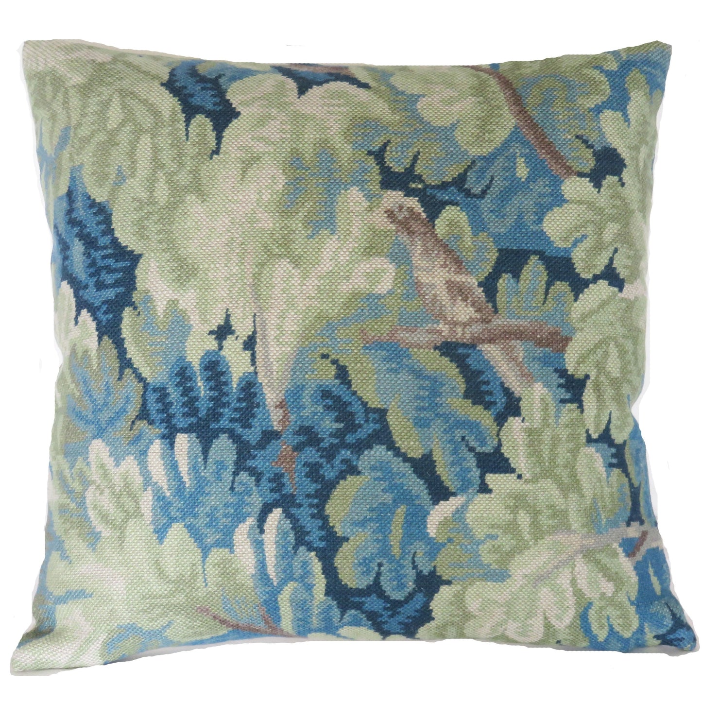 richmond blue pillow cover made from cowtan tout linen fabric