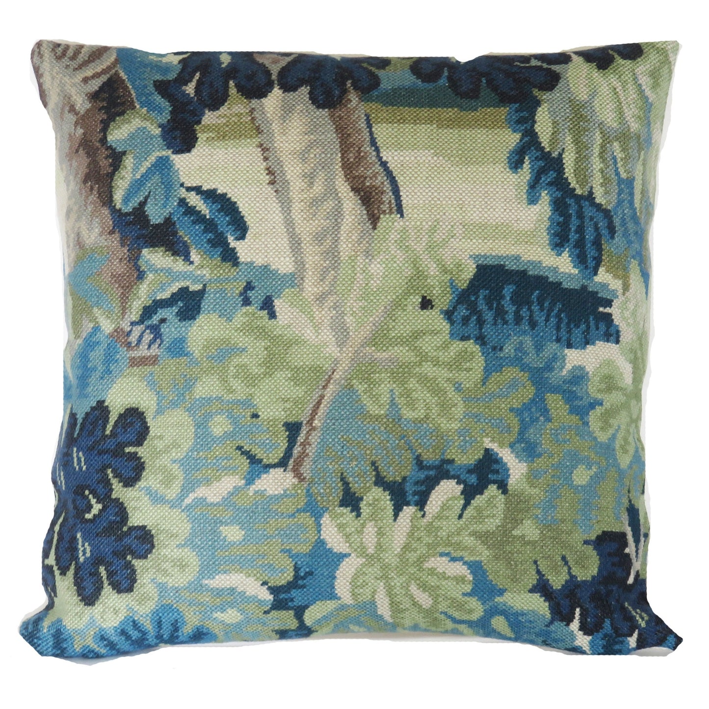 richmond blue pillow cover made from cowtan tout linen fabric