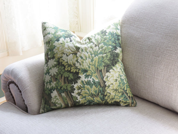 new spring green verdure print pillow cover