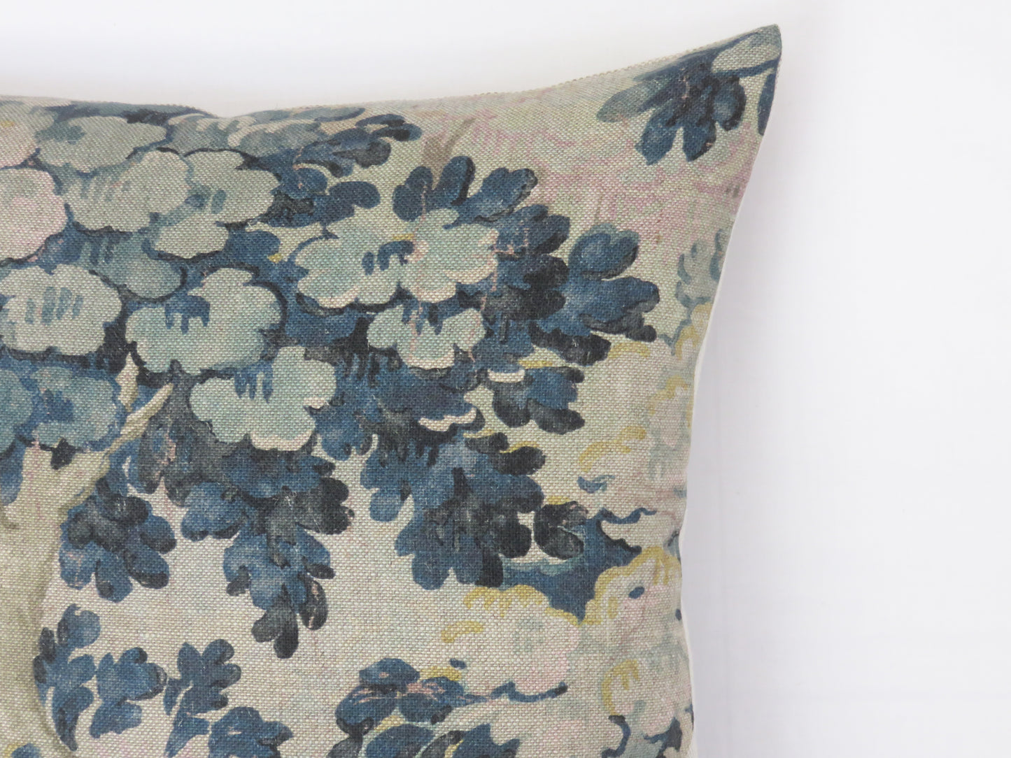 Teal Forest Pillow Cover, 17" Square,  Acquitaine Verdure Tapestry Print