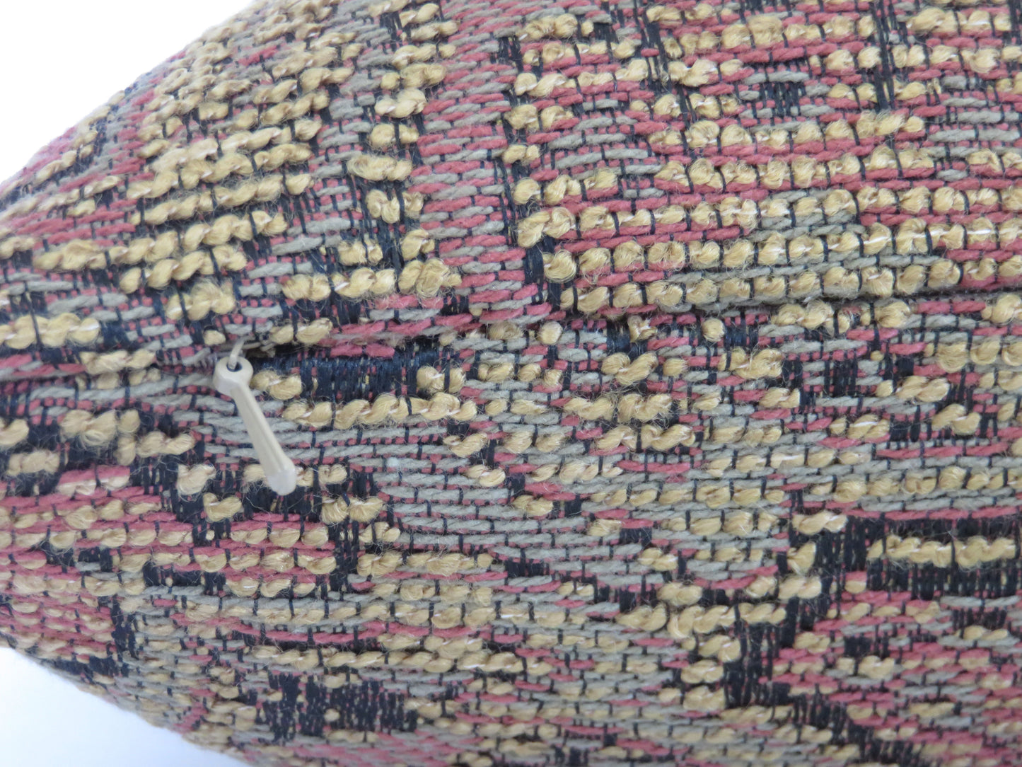 terracotta and taupe chunky large scale paisley pattern pillow cover