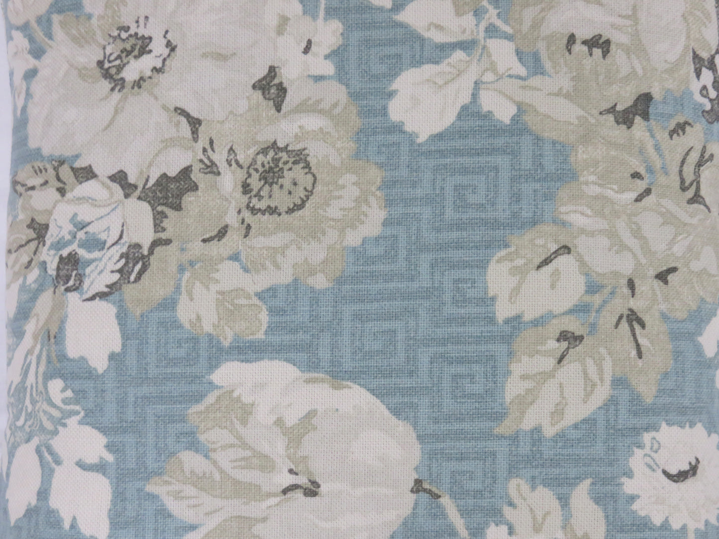 anna french wild floral in blue thibaut fabric made into an elegant 17" square pillow cover by PillowDetails