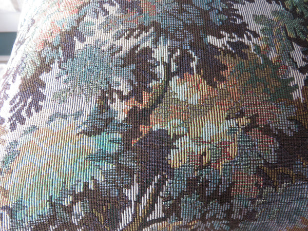 trees and leaves verdure tapestry pillow cover